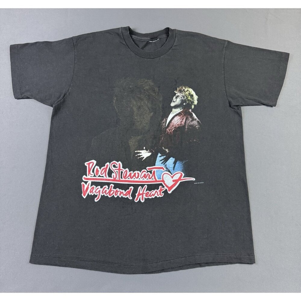 Rare Vintage 90s Rod Stewart Vagabond Heart Tour Concert 1991 Single Stitch XL T